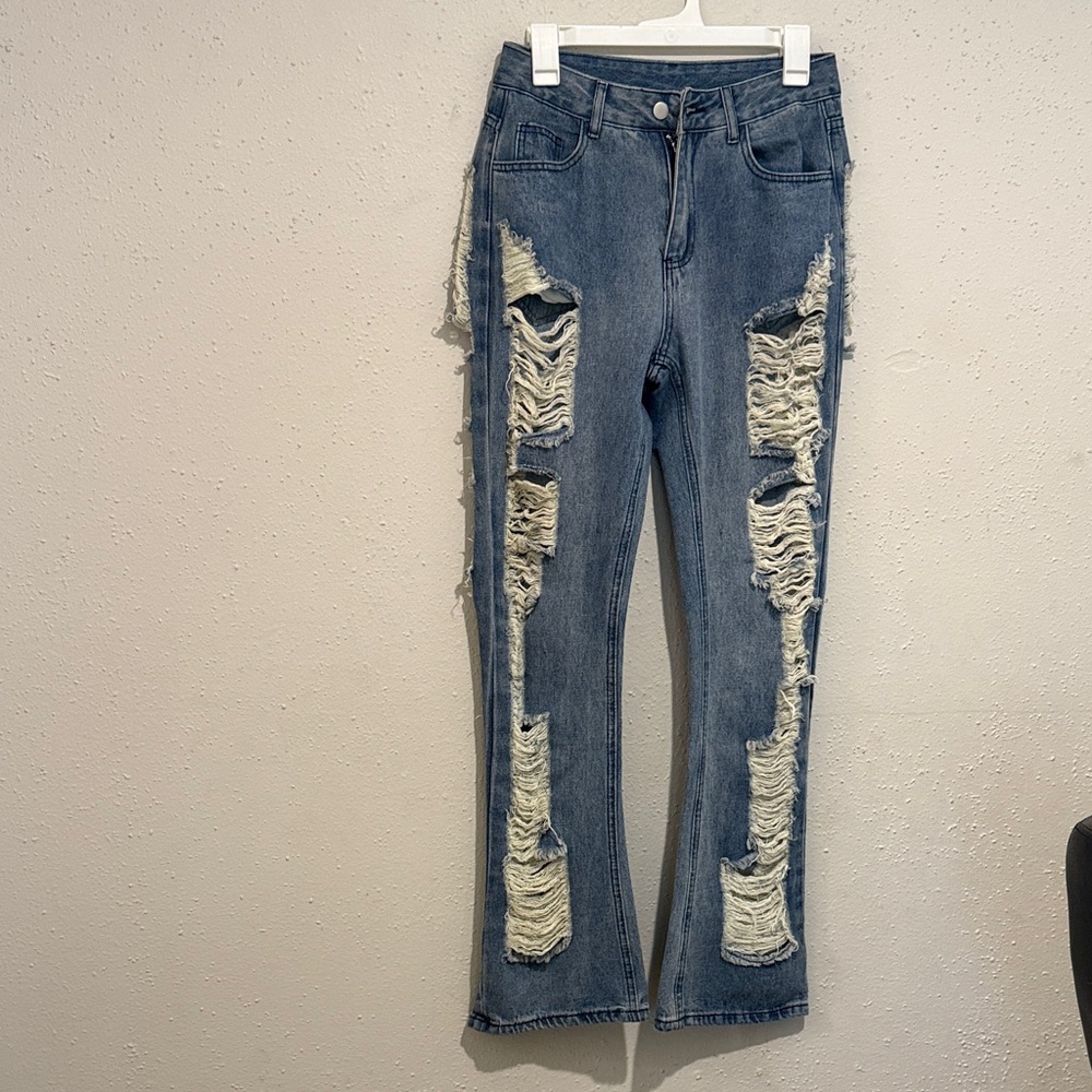 Distressed Blue Jeans for Women